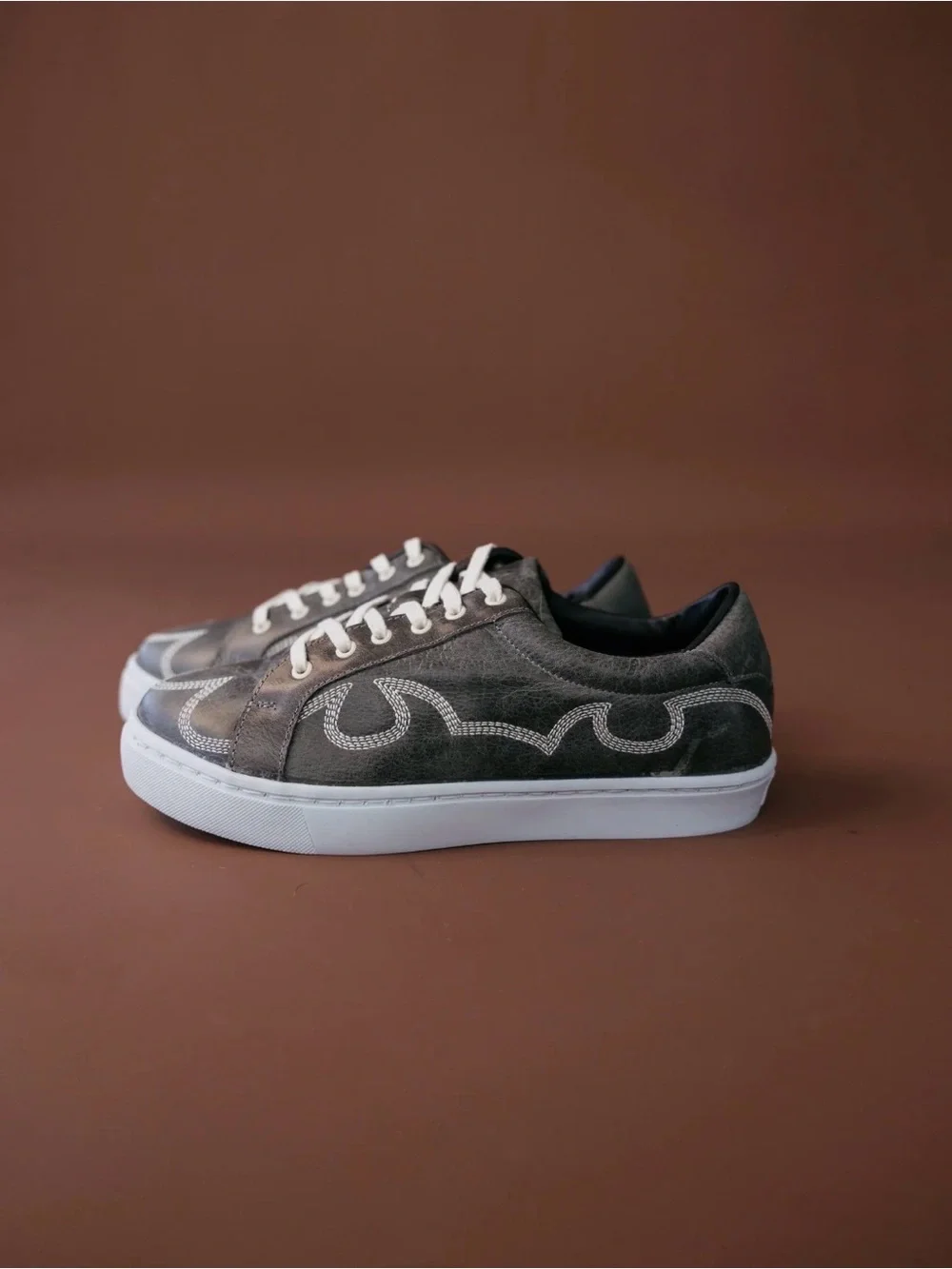 Agave Sky Leather Tennis Shoes